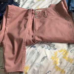 Size 7, light pink high waisted skinny jeans